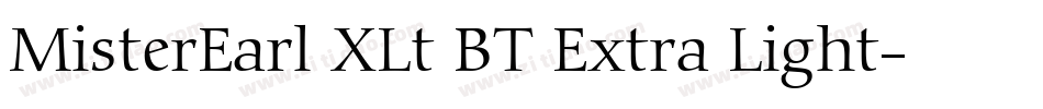 MisterEarl XLt BT Extra Light字体转换